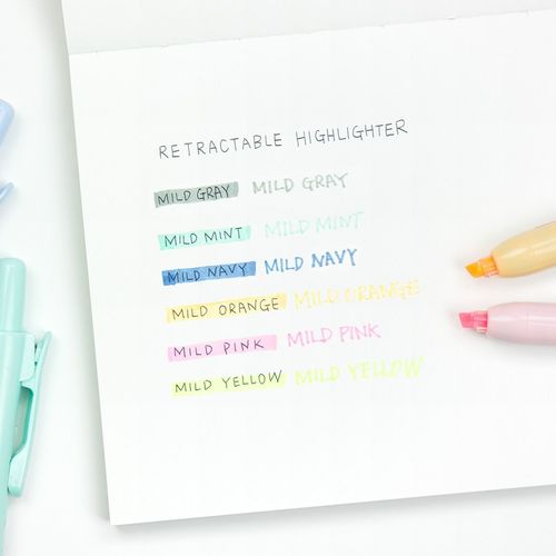 Pastel Retractable Highlighter Set - Image 5
