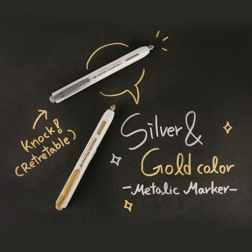 Small Metallic Retractable Marker - Image 2