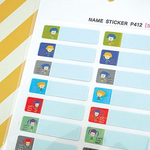 Children Name Tag Sticker Set