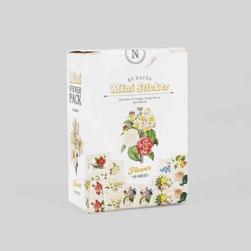 96pcs Flower Label Sticker Set