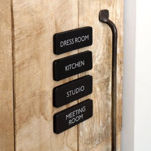 Black Basic Door Sign