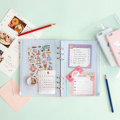 Transparent 6 Ring A5 PVC Zipper Pocket - Image 3