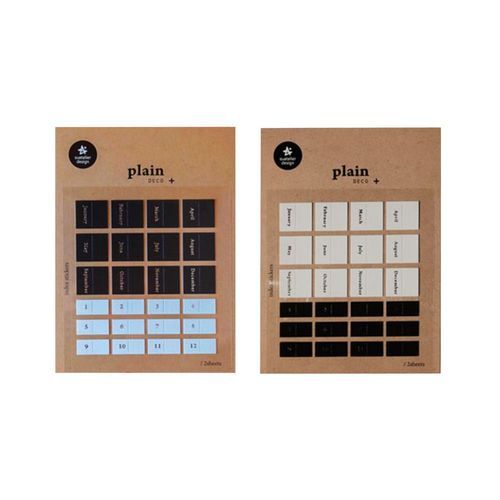 Black & White Index Sticker Set