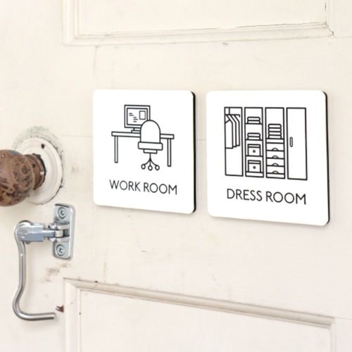 Ivory Pictogram Door Sign