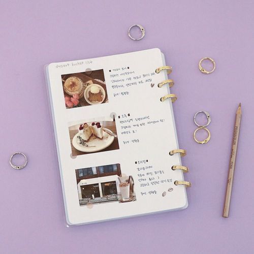 Gold 6 Ring A5 Transparent Cover
