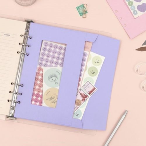 Pastel 6 Ring A5 Window Envelope
