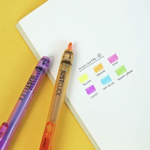 Small Just Click Retractable Highlighter Set - Image 5