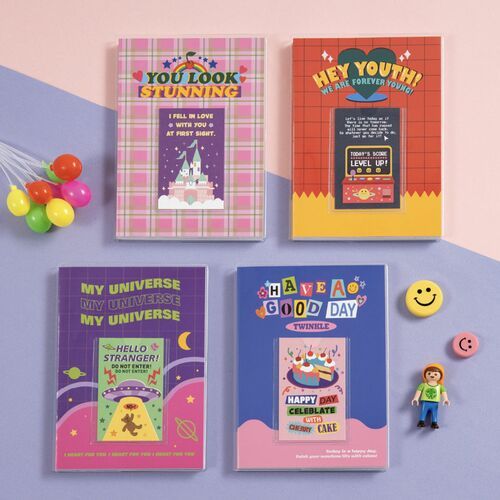 Retro Kitsch Pocket Lined Notebook
