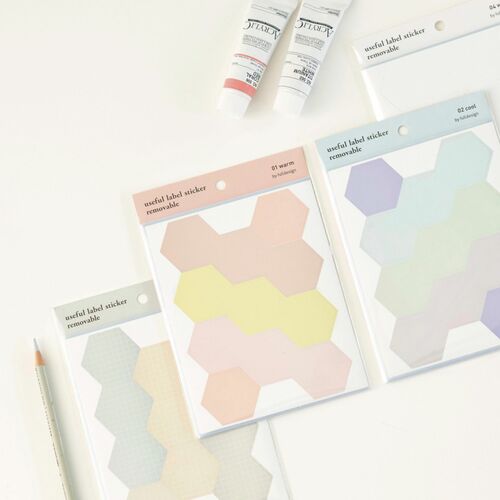Hexagon Removable Index Sticker