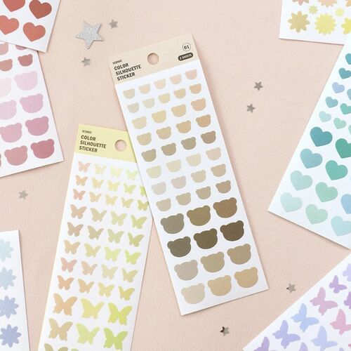2pcs Silhouette Deco Sticker Set