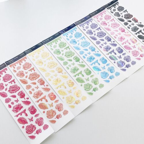 Rose Solid Hologram Slim Sticker