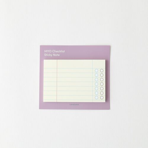 MYO Checklist Sticky Note