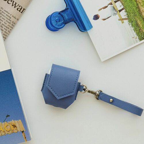 Leather AirPods Pouch + Strap Set