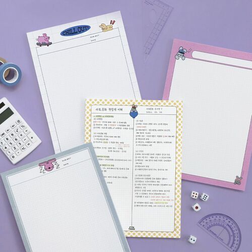 Bunny B5 Grid Notepad