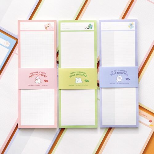 Monster School Half Notepad