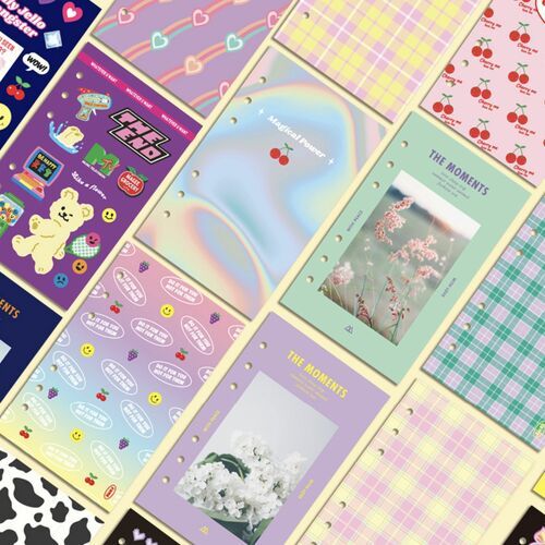 Retro 6 Ring A6 Cover Paper Refill