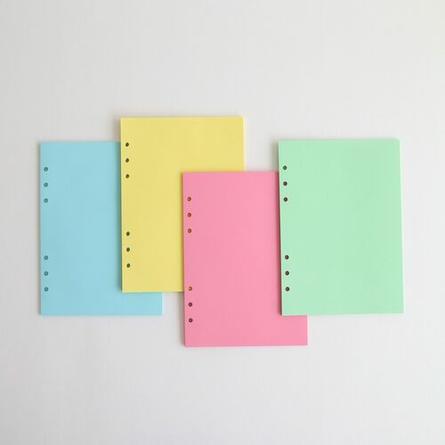 Pastel 6 Ring A5 Plain Note Refill