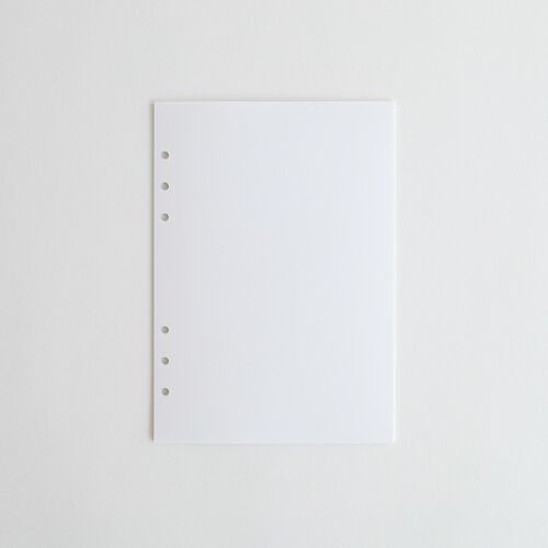 Ivory 6 Ring A5 Plain Note Refill