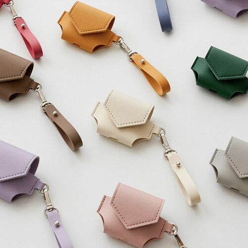 Leather AirPods 3 Pouch + Strap Set