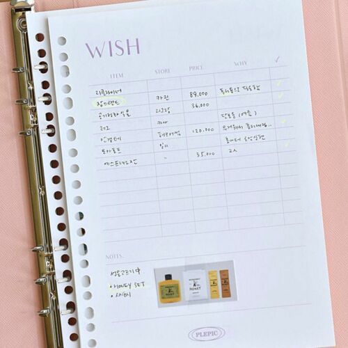 Fresh Color 6 Ring & 20 Ring A5 Note Refill - Image 19