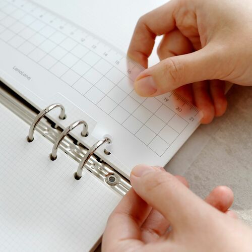 Translucent 6 Ring A5 Bookmark Ruler Set - Image 7