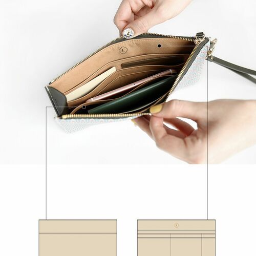 Leather Slim Clutch - Image 2