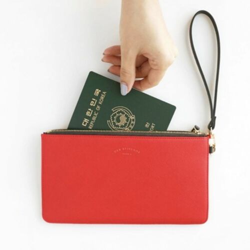 Leather Slim Clutch
