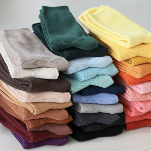 Colorful Ribbed Crew Women Socks