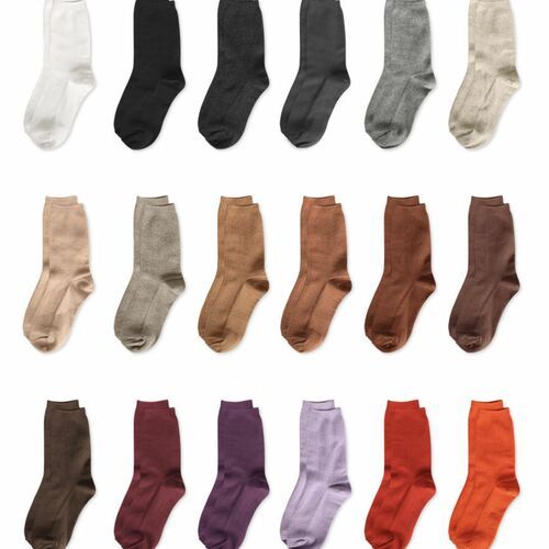 Colorful Ribbed Crew Women Socks - Image 3
