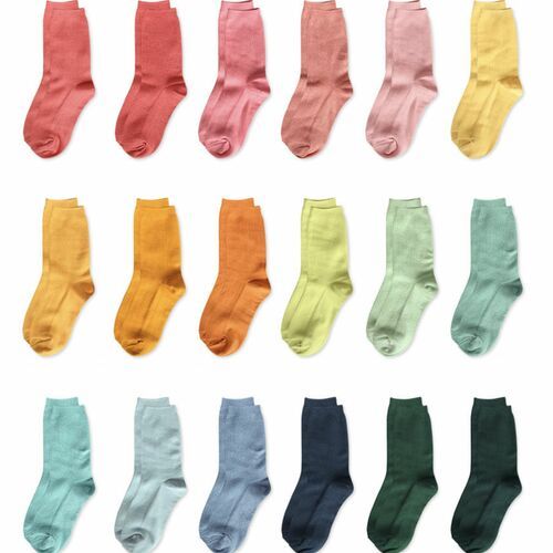 Colorful Ribbed Crew Women Socks - Image 4