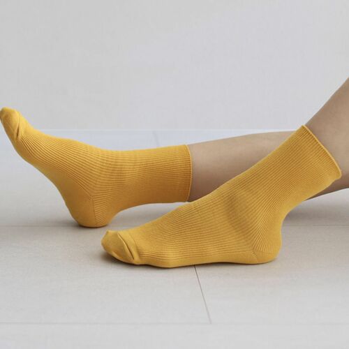 Colorful Ribbed Crew Women Socks - Image 12