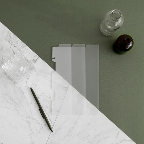 Vertical Translucent 6 Ring A5 Index Tabs