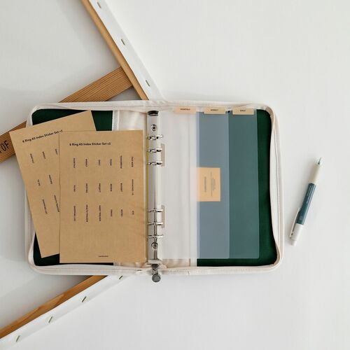 Vertical Translucent 6 Ring A5 Index Tabs - Image 2