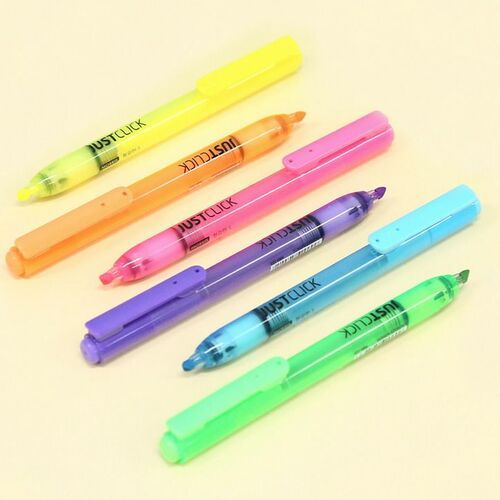Small Just Click Retractable Highlighter - Image 1