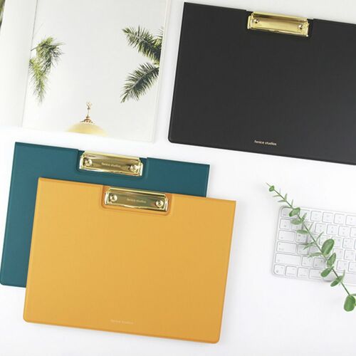 Vertical Folding Vegan Leather Clipboard