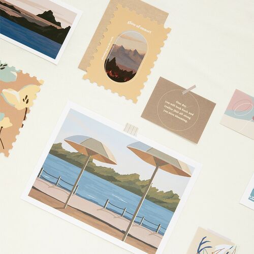 15pcs Afterglow Deco Paper Set