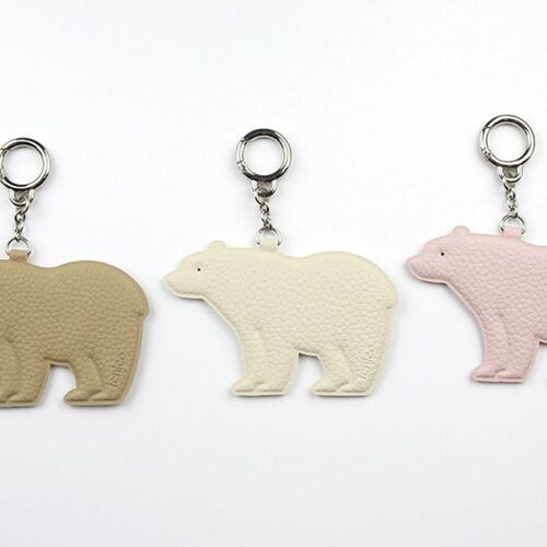 Bear Vegan Leather Key Ring