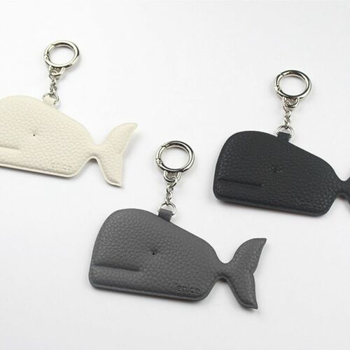 Whale Vegan Leather Key Ring