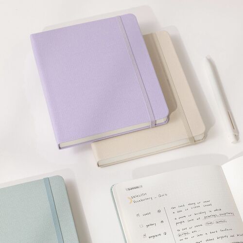 Wide Record Hardcover Grid Notebook v2