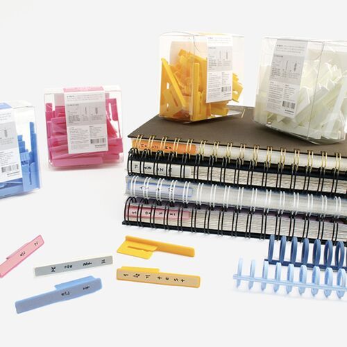 50pcs Spiral Ring Label Clip Set