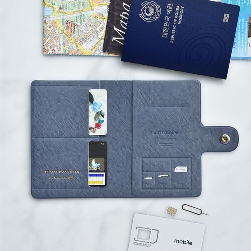 Classy Anti Skimming Passport & SIM Card Case