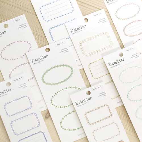 2pcs Simple Label Sticker Set
