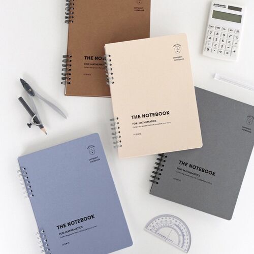 Compact A5 Hardcover Math Notebook