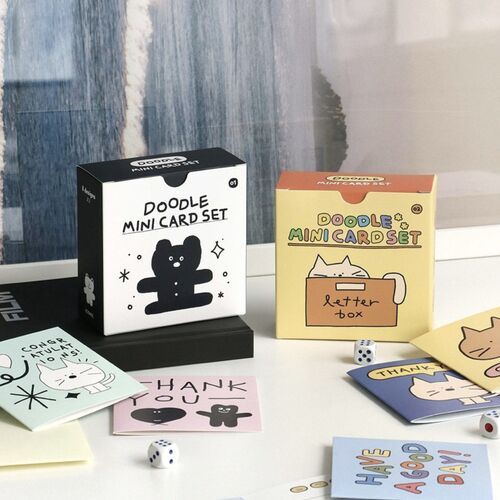 24pcs Mini Doodle Card Set