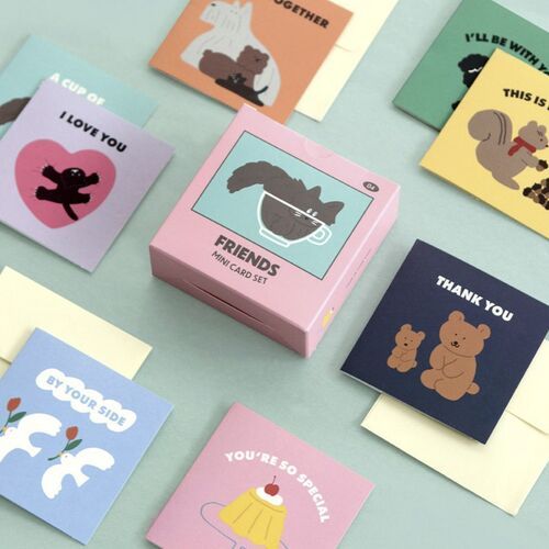 24pcs Mini Friends Card Set
