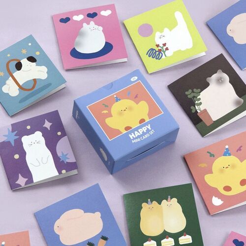 24pcs Mini Happy Card Set