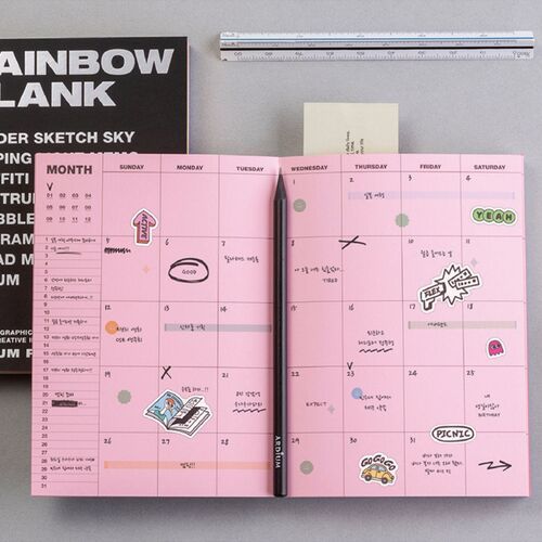 Rainbow Blank Colorful Notebook