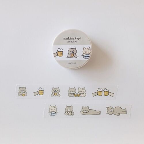Cat's Beer Time Masking Tape