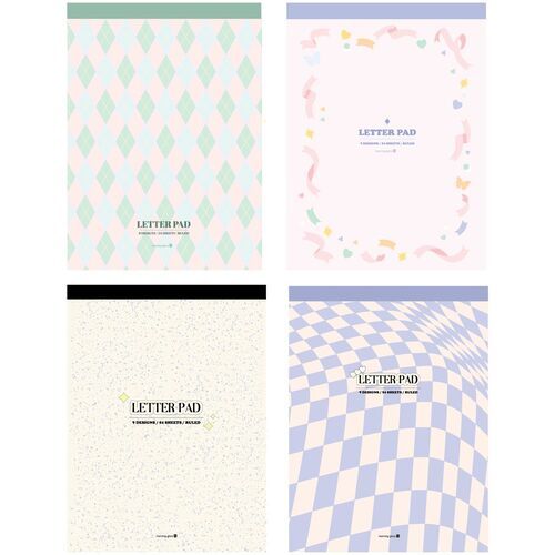 Pastel Pattern Letter Notepad