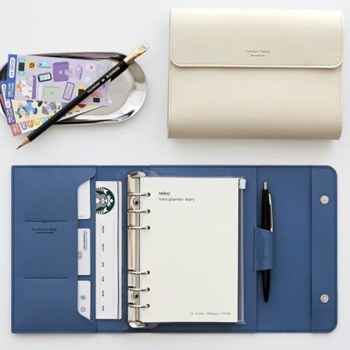 Vegan Leather Button 6 Ring A6 Planner